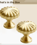 French Style Brass Cabinet Knobs Set Of Two, Gold Kitchen Cupboard Hardware, Pure Copper Dresser Drawer Pulls, Heavy Duty Build and Quick Swap to Big Time Elevate Your Home Decor, solid copper knobs 2.9 cm diameter.