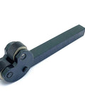 Pro Grade Pivot Head Knurling Tool With Diamond Metric Pattern For Lathes, Half Inch Square Shank, Medium Size