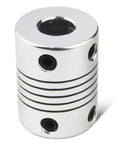 Two Lead Screws Pack 300mm 8mm Lead Screws With Stainless Steel Threaded Rod And Two Flexible Couplings For No Hassle Fast Install 3D Printer Z Axis Upgrade Kit Bundle, showing stainless steel flexible coupling.