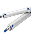 32mm Bore 150mm Stroke Pneumatic Air Cylinder Double Acting With PT1/8 Port And 2 Pcs 8mm Fittings Aluminum Alloy