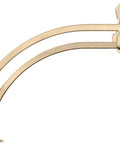 Friction Lid Support Bracket Right Side Warm Brass Finish, curved design, ideal for cabinet lid support and smooth operation.