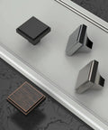 30 Pack Brushed Satin Nickel Cabinet Knobs Square Dresser Drawer Pulls Zinc Alloy Hardware for Cabinets and Drawers