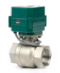 1-1/2 Inch Motorized Ball Valve With Full Port 304 Stainless Steel NSF Certified For Drinking Water Use Built To Last Workhorse 9-24V AC DC 2 Wire Auto Return Normally Closed
