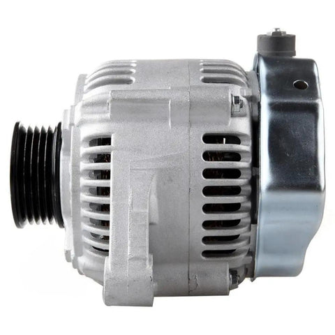 Heavy Duty Replacement Alternator For Toyota Camry 2.2L 1997-2001 Solara 2.2L 1999-2001 L4 Gas 90 Amp side view with durable metal housing.