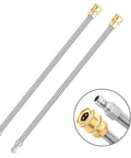 Two Pack 17 Inch Stainless Steel Pressure Washer Extension Wands With Quarter Inch Quick Connect Pro Grade Built Tough