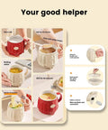 Dual Pack 600 Ml Electric Heated Milk Cup Portable Coffee Warmer With Three In One Design for boiling water and stewing.