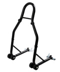 Heavy Duty Motorcycle Rear Wheel Lift Stand For Universal Sport Bikes Swingarm Spool Paddock Stand Combo With Sturdy Steel Frame And Rustproof Black Finish Safe And Easy To Use For Maintenance And Tire Changes