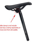Heavy Duty Aluminum Bike Seat Post With 25.4 27.2 28.2 30.8 31.6 mm Diameters And 350 mm Length, 6061 Aluminum Alloy, Black Finish