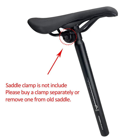 Heavy Duty Aluminum Bike Seat Post With 25.4 27.2 28.2 30.8 31.6 mm Diameters And 350 mm Length, 6061 Aluminum Alloy, Black Finish