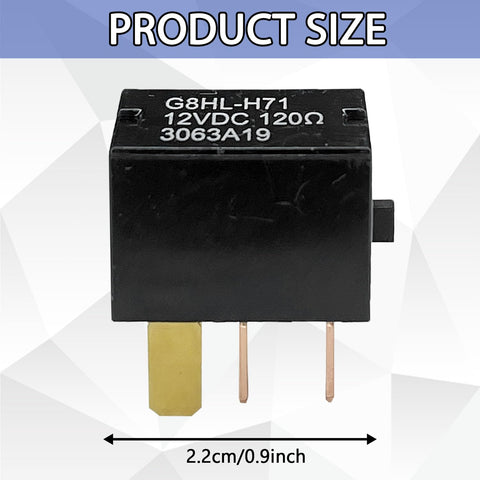 G8HL-H71 AC Relay For Honda 4 Pin Starter Relay, black plastic, 2.2cm size, view with pin connectors