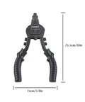 9-1/2 Inch Heavy Duty Riveting Kit With 400 Blind Rivets And 5 Nosepieces For Home, Automotive And Metalworking Projects - All In One Aluminum Rivet Gun Set That Tackles Thin To Thick Materials Like A Pro., black hand rivet gun, 10 in tall and 5.9 in wide