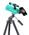 Beginner Friendly Compact Travel Telescope with adjustable tripod, finderscope, and phone adapter 750x60mm for kids and adults.