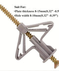 M3.5 Hollow Wall Anchors Kit 100 Piece Set With Screws For Expansion Drywall Anchors Self Drilling Quick Install Heavy Duty Zinc Plated Steel For Stud Walls Perfect For Mounting Shelves And TV Brackets At Home, gray anchor with screw
