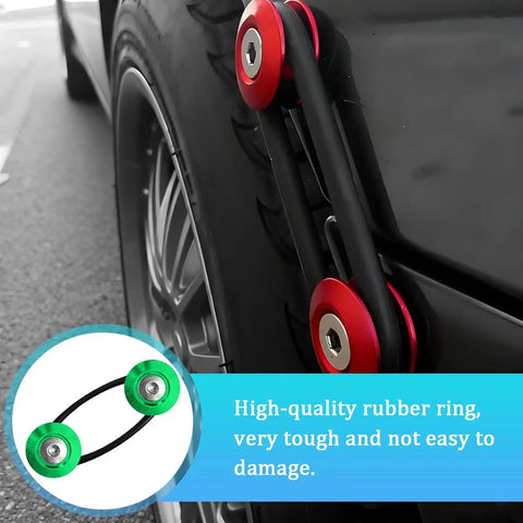 Car Bumper Quick Release Clips Kit, 18 Pcs Front And Rear Bumper Bracket Fasteners, easily installed on vehicle wheel well.