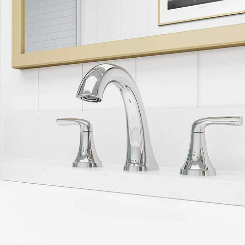 Ladera 8 Inch Widespread Chrome Bathroom Faucet LF049LRCC New In Box Never Installed Includes Printed Manual Dope Chrome Finish Durable Solid Brass Construction Easy Install For Modern Bathrooms