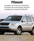 Honda Odyssey compatible with VTEC Timing Solenoid Replacement Kit 2005-2007, showcasing compatibility with 2006-2008 Pilot.