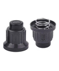 Two Pack AAA Battery Igniter Caps With Push Button Springs And Mounting Thread For Gas Fire Pit BBQ Grill Barbecue Spark Generator Replacement Easy Install Durable Caps shown with 18mm thread and metal springs.