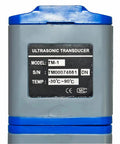 Back view of Digital Ultrasonic Flow Meter For Liquids TUF-2000B with model label showing serial number and temperature range.