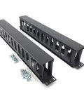 2 Pack 1U 12 Slot Horizontal Rack Cable Management Organizer For 19 Inch Racks Plastic With M6 Screws And Cage Nuts