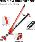 48 Inch Ratcheting Off Road Utility Jack With 7000 Lb Capacity For Tractors And Trucks, heavy duty steel construction details
