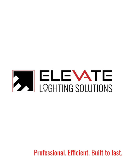 Logo of Elevate Lighting Solutions with slogan 'Professional. Efficient. Built to last.'
