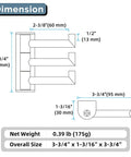 Super Slick Swivel Towel Hook With Three Turning Arms Matte Black Wall Mount Coat Rack dimensions diagram with size details