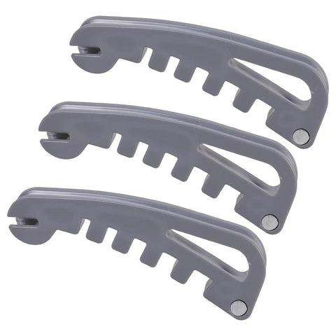 Gray eyeglasses repair tool kit for bent frames and misaligned nose pads, do it yourself fix to restore comfort, 3-pack.
