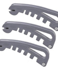 Three gray Easy Glasses Adjustment Tool For Bent Frames And Nose Pads, Quick Fix For Discomfort And A Perfect Fit with slots and grip