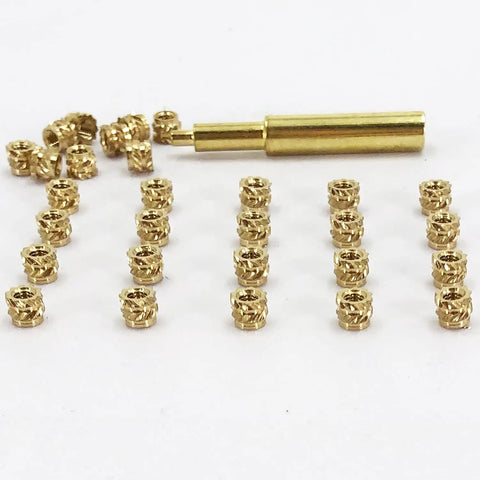 130 Pieces Heat Set Threaded Brass Inserts Kit M3x4x5 With Soldering Iron Tip for 3D Printed Plastic Materials