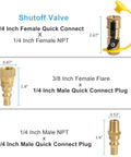 Components of RV Propane Quick Connect Kit For Low Pressure Gas Appliances Grills Heaters And Fire Pits Easy Hookup