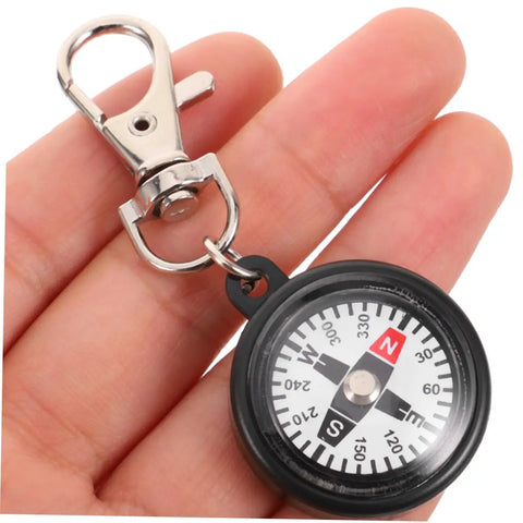 Compact Hiking Compass Keychain With Snap Hook Lightweight Plastic Pocket Compass held in hand for Camping And Outdoor Climbing Navigation Supplies Great For Travel And Adventure Enthusiasts