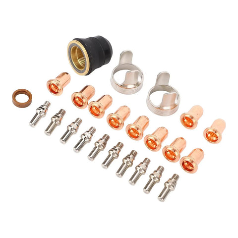 Plasma Cutting Torch Consumables Set With IPT40 Tips Electrodes Nozzle Bracket Covers For CUT 55DS Pro And CUT 65DS displayed