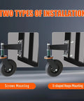 8 Inch Heavy Duty Gate Wheels For Fences And Metal Tube Gates Featuring Spring Loaded 360 Swivel Casters installation types.