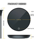 Smart Electric Coffee Mug Warmer With Dual Temperature Settings And Auto Shut Off product design with ABS frame and glass surface.