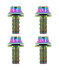 4 Pack Titanium M5x12mm Bolts For Bicycle Water Bottle Cage Fasteners Rock Solid Lightweight Corrosion Resistant All Weather