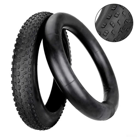 Heavy Duty 20x4.0 Fat Bike Tire Built For Wild E-Bike Rides With Thick Rubber That Handles Rough Trails And Tough Torque To Keep You Smashing It All Day Long, knobby tread