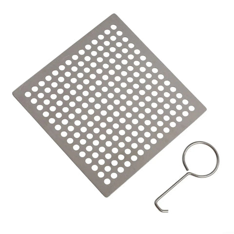 Hair Catcher Filter for Bathtub 9.4cm Steel Hair Catcher Filter(9.4cm) with dense holes and lift hook for easy use.