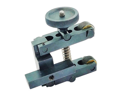 Knurling Tool Set For Lathe 2 Inch 50 mm Capacity shown with spring clamp and diamond pattern wheels, black epoxy finish.