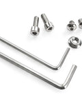 Super Cool Campjourney Hex Wrench And Key Kit Ready To Tame Any M6 Or M8 Wood Burning Stove For Easy Setup And Quick Fixes On Your Outdoor Adventure silver hex wrench set with M6 and M8 bolts