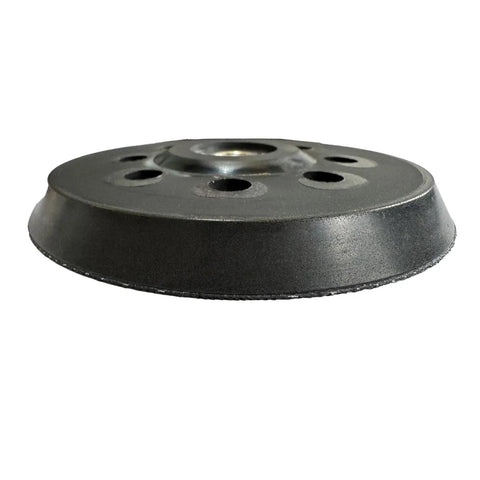 Snap-On Five Inch Orbital Sander Replacement Pad Set With Strong Hook Loop Grip For Smooth Sanding And Polishing On SXE325 425 Models Power Tool Accessory side view showing pad with holes.