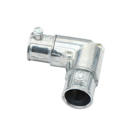 Ten Piece One Half Inch EMT to EMT Ninety Degree Corner Elbow Conduit Fittings Zinc Die Cast Rustproof for Indoor Outdoor Use