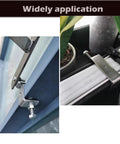 Two 304 stainless steel C-clamps with 85mm wide jaws, shown from front and side views.
