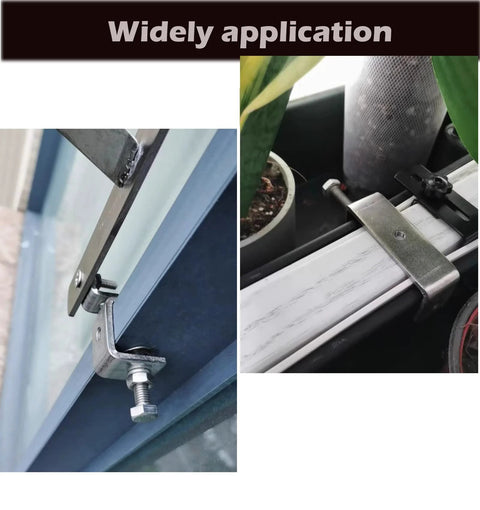 Two 304 stainless steel C-clamps with 85mm wide jaws, shown from front and side views.