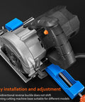 Adjustable Circular Saw Guide Rail For Precise Wood And Marble Cuts, Base Guide Clamp Attachment, Easy Lock Backstop
