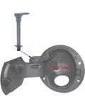 Fuel Door Hinge Pin for Toyota Tundra Durable Metal Repair Kit shown separately and as part of a door hinge assembly