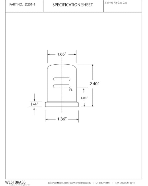 Skirted Air Gap Cap Matte Black Solid Brass One And Five Eighths Inch Diameter And Two And Quarter Inches High Fits Standard Air Gap Bodies Cap Covers Entire Gap For Flush Sink Mount For Dishwasher Use