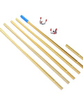 Heavy Duty Smoke Detector Removal Tool With 16 Foot Telescoping Pole components including gold poles and retrieval tools.