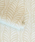 Removable Peel And Stick Wallpaper With Beige Block Print Leaves On Off White, Self Adhesive Boho Wall Covering, close-up view