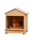Versatile Portable Chicken Nesting Box With Detachable Ramp For Indoor Outdoor Use featuring a chicken inside on a nest.