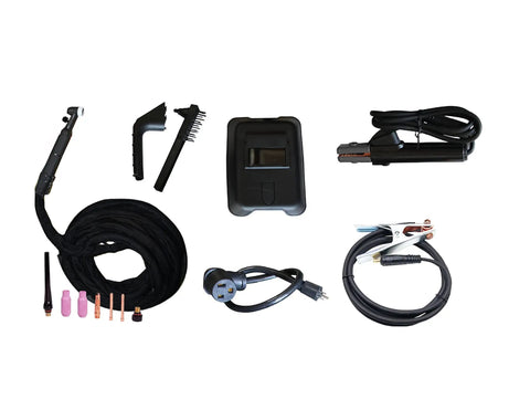 Components of Portable Dual-Voltage Arc Welder With Lift-Start TIG IGBT Inverter 110 To 220V Carry Case Included